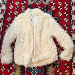 Bishop & Young White Faux Fur Jacket